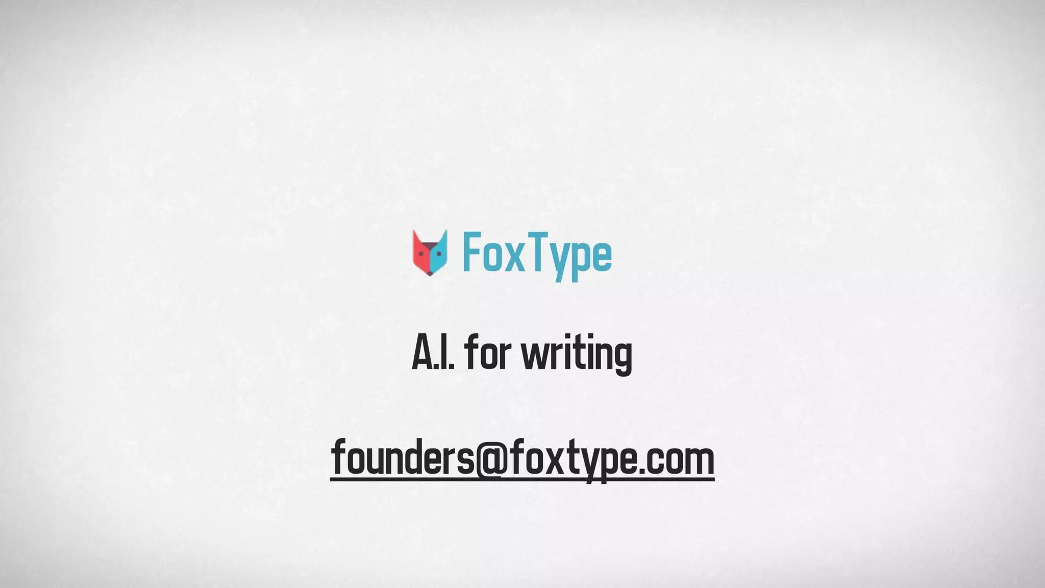 Fox Type pitch deck slide 1