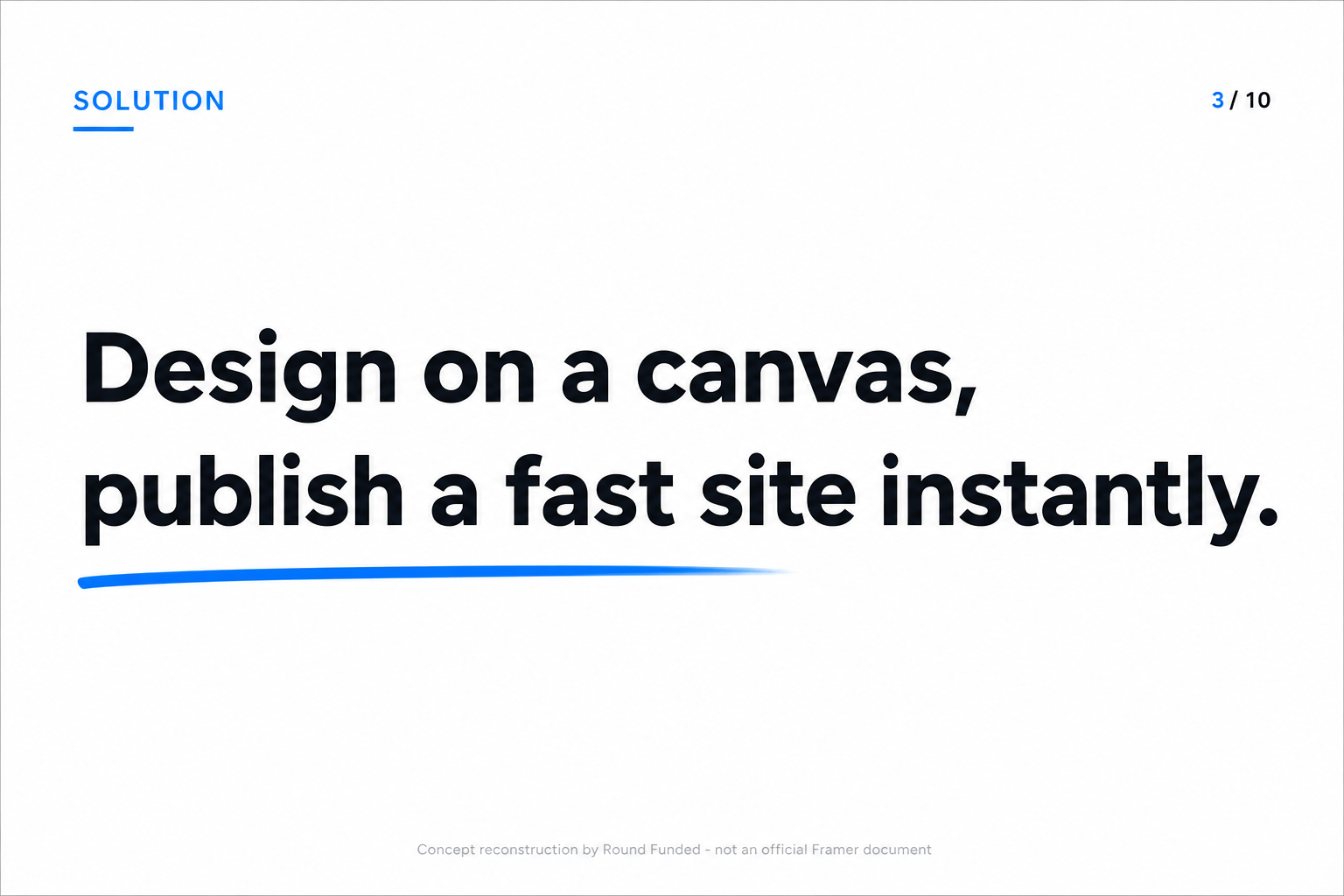 Framer pitch deck slide 3