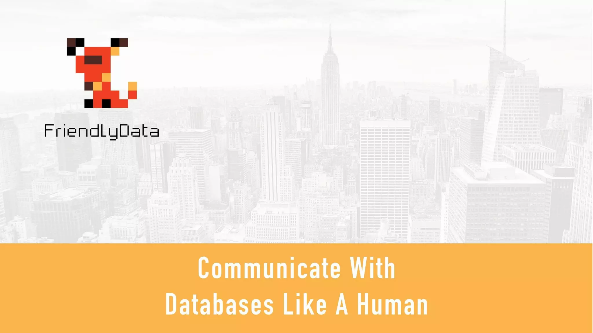 Friendlydata pitch deck slide 1