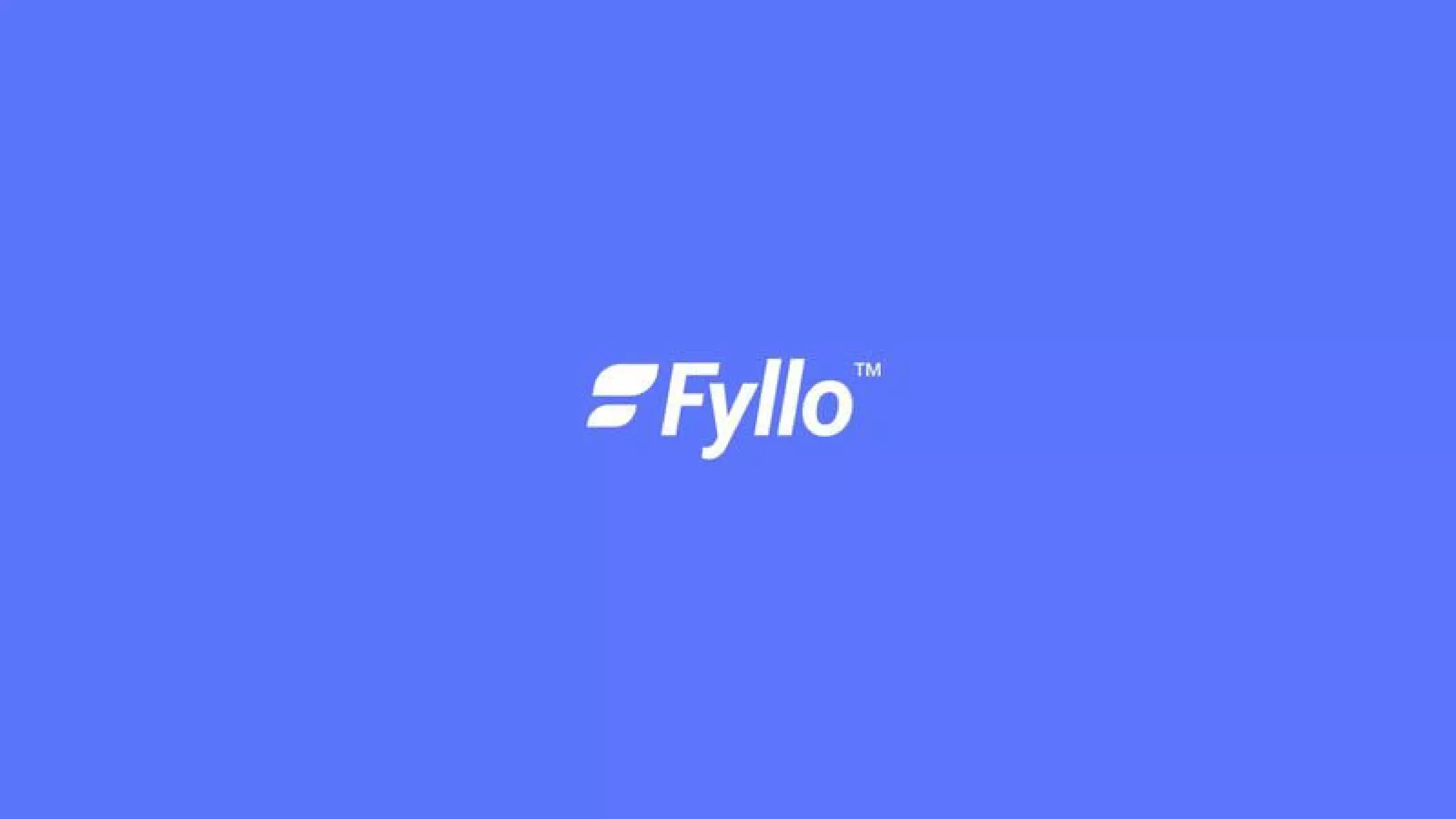Fyllo pitch deck slide 1