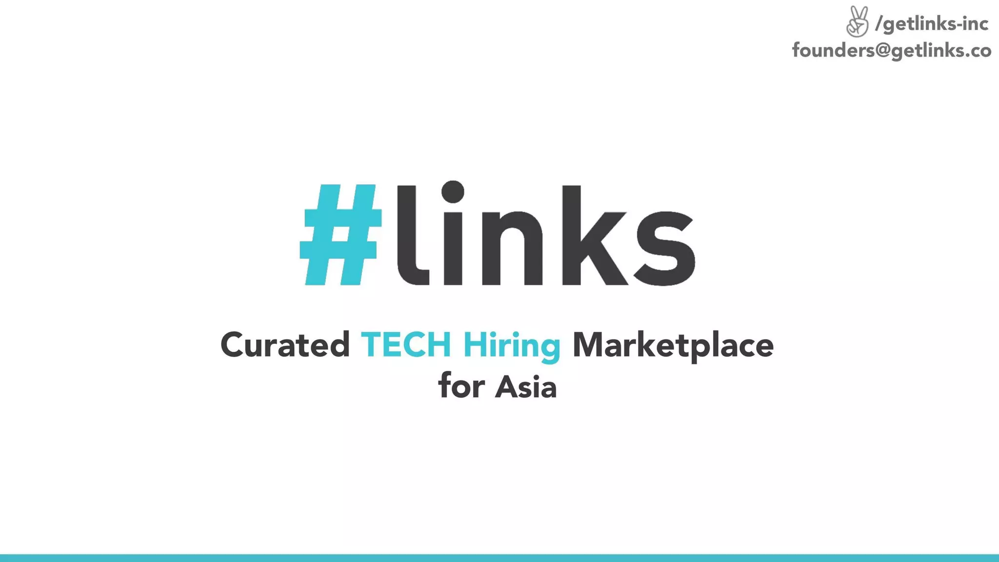 Getlinks pitch deck slide 1