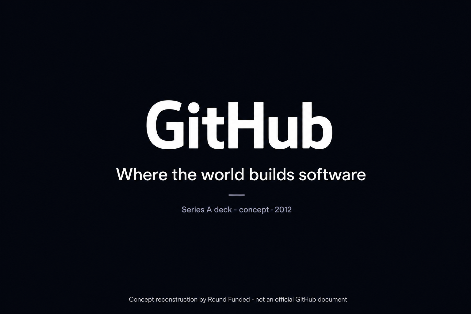 GitHub pitch deck slide 1