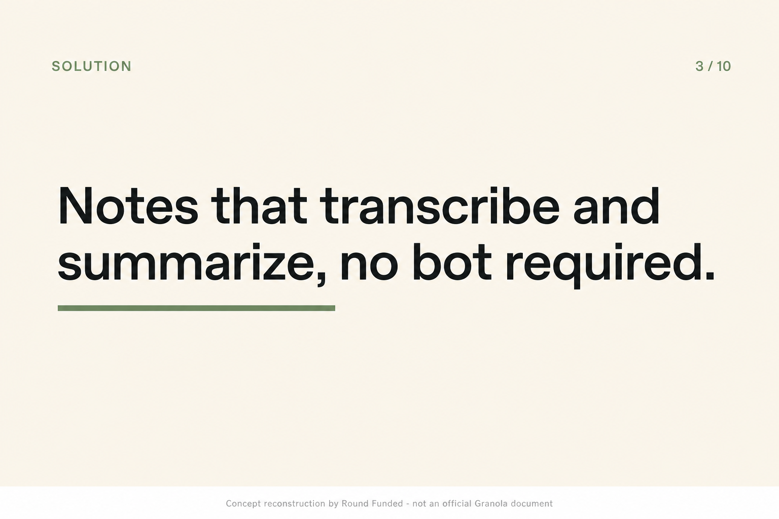 Granola pitch deck slide 3