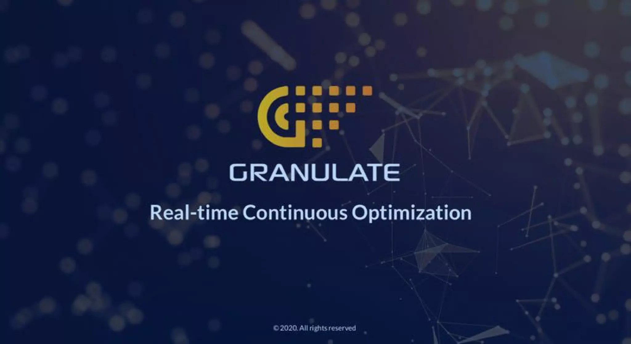 Granulate pitch deck slide 1