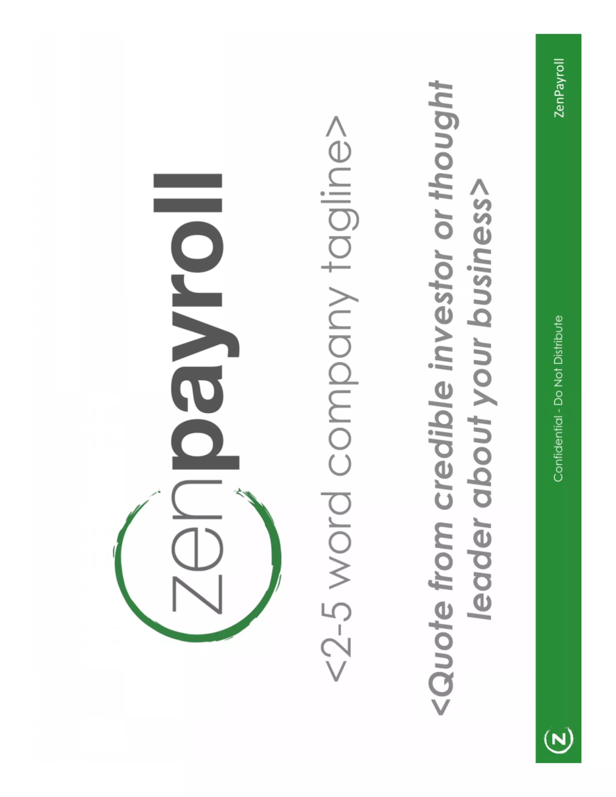 Gusto (ZenPayroll) pitch deck slide 2