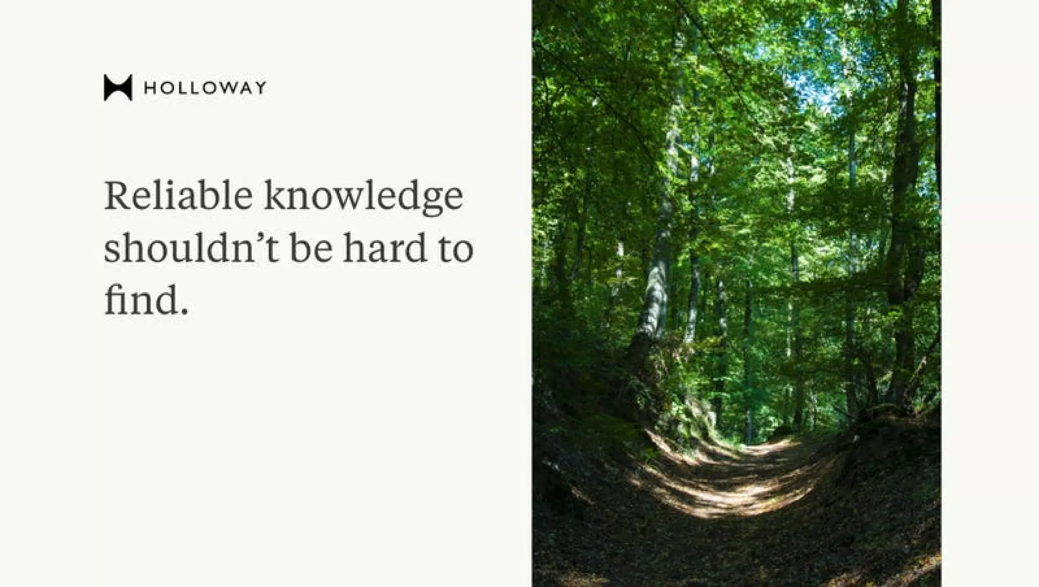 Holloway pitch deck slide 1