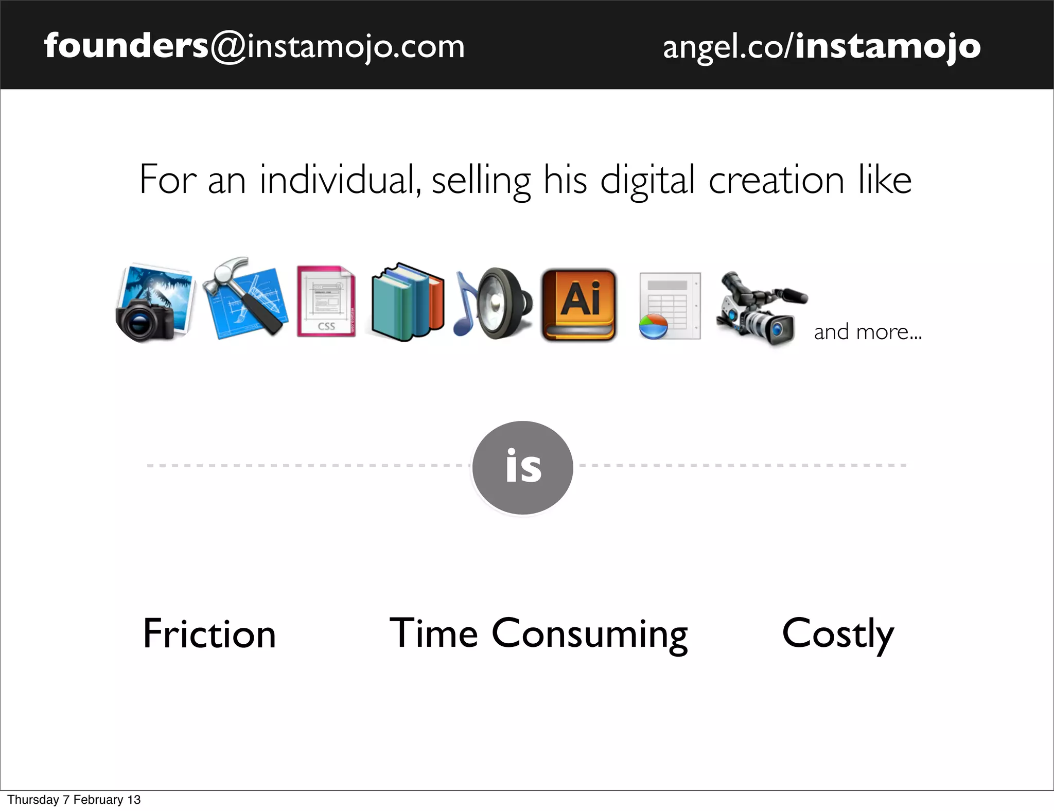Instamojo pitch deck slide 3