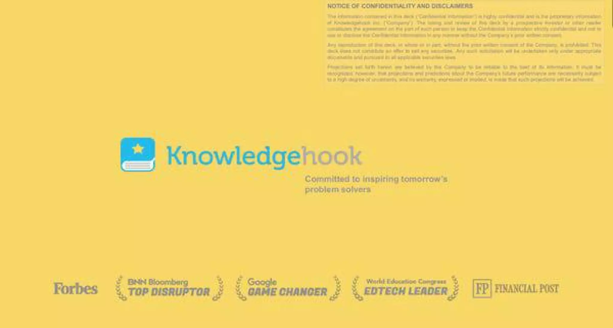 Knowledgehook pitch deck slide 1