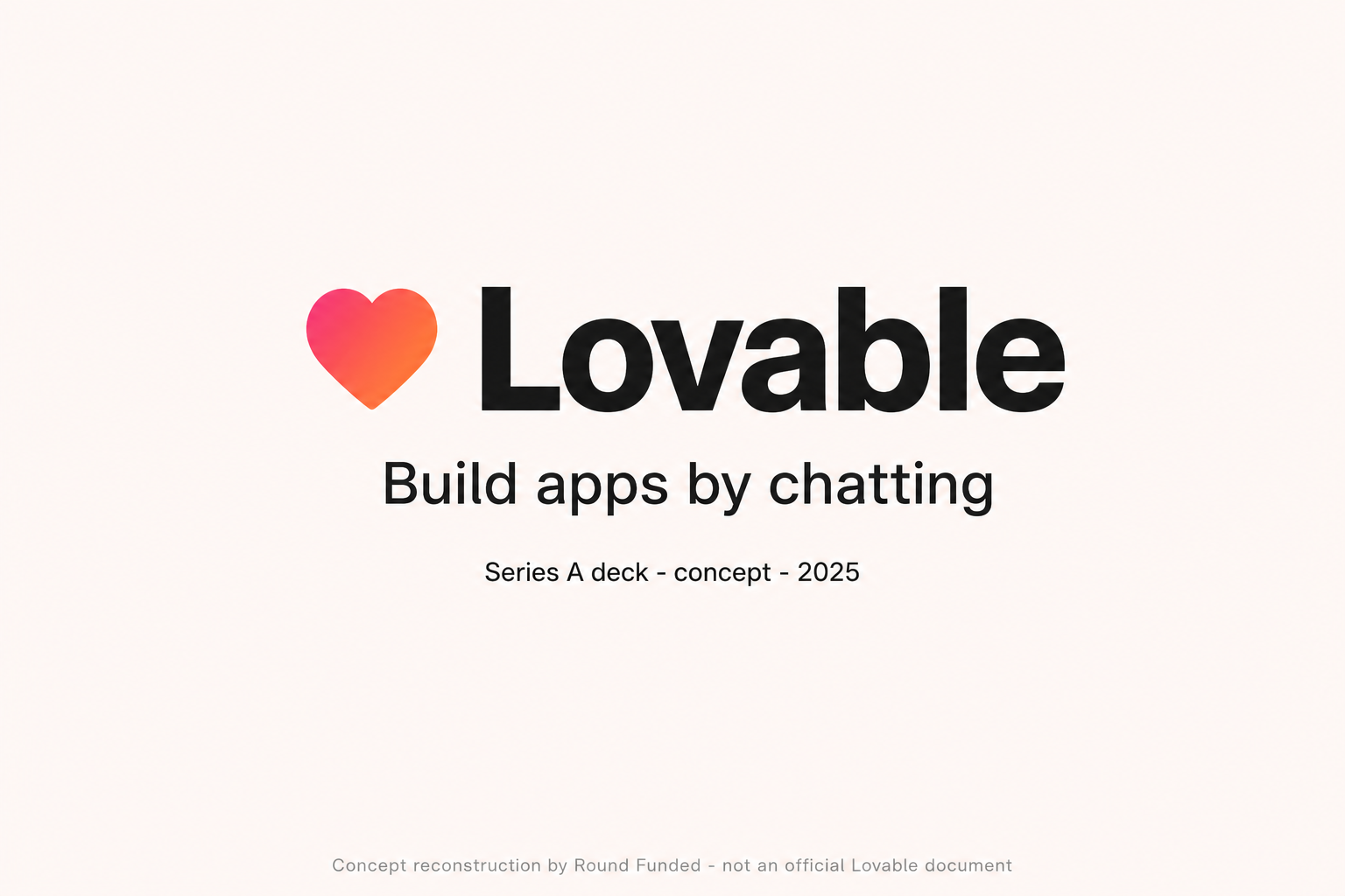 Lovable pitch deck slide 1