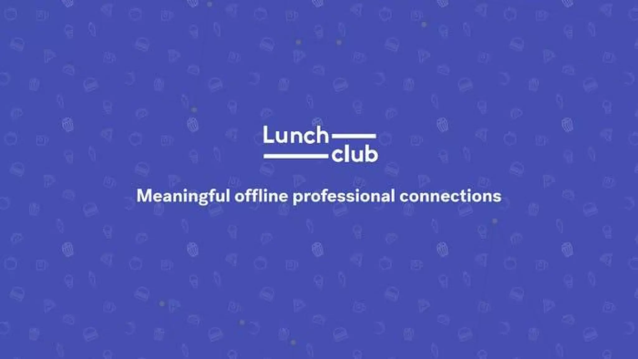 Lunch Club pitch deck slide 1