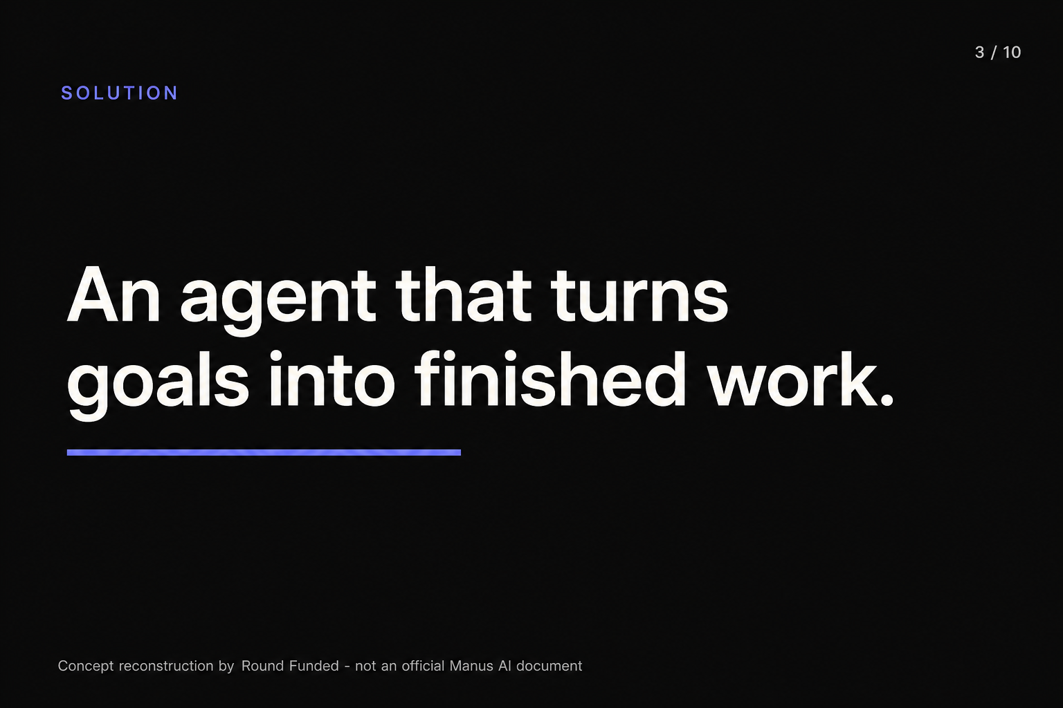 Manus AI pitch deck slide 3