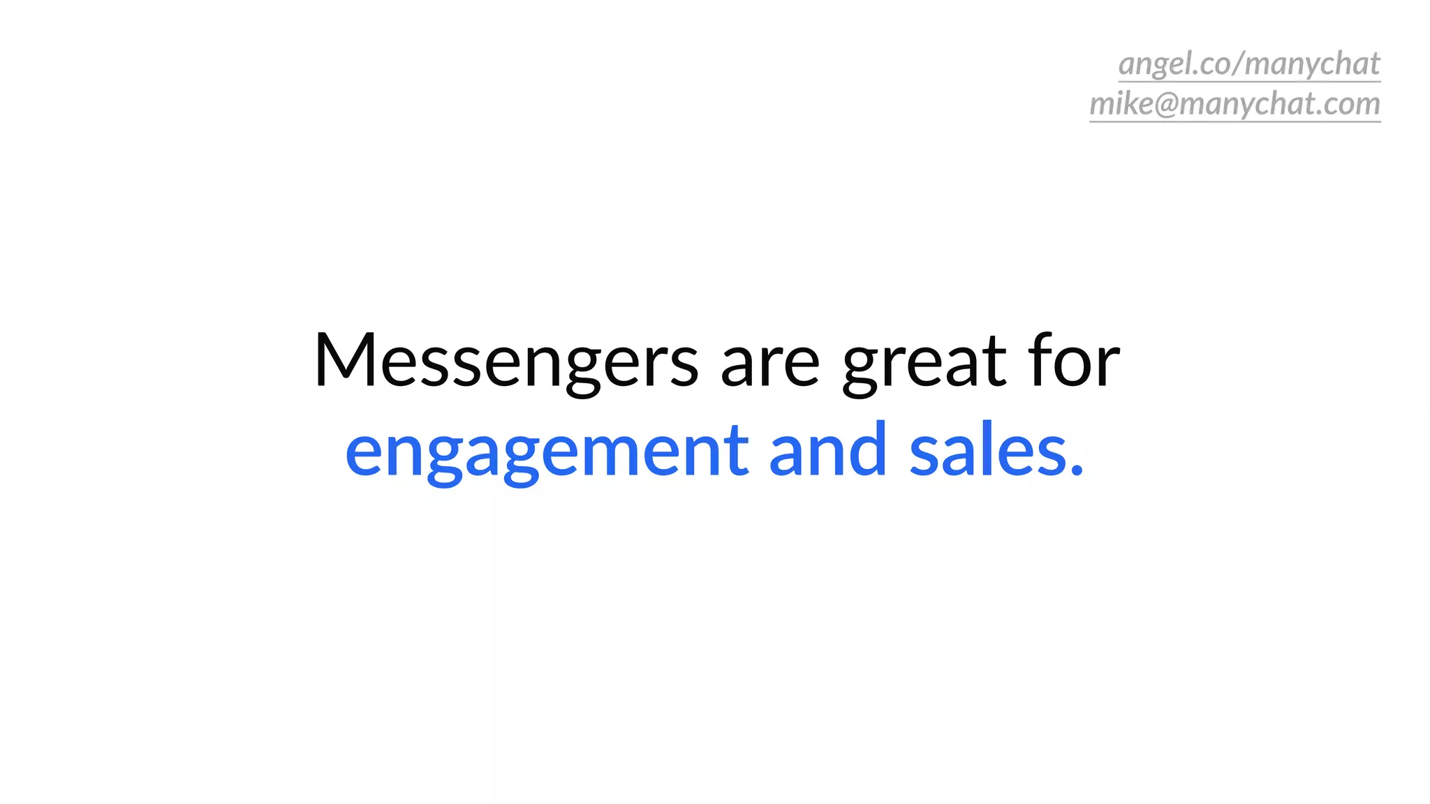 ManyChat pitch deck slide 3