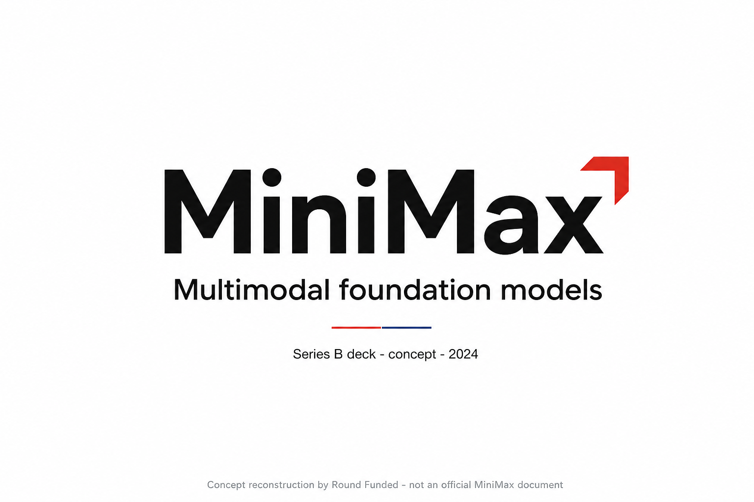 MiniMax pitch deck slide 1