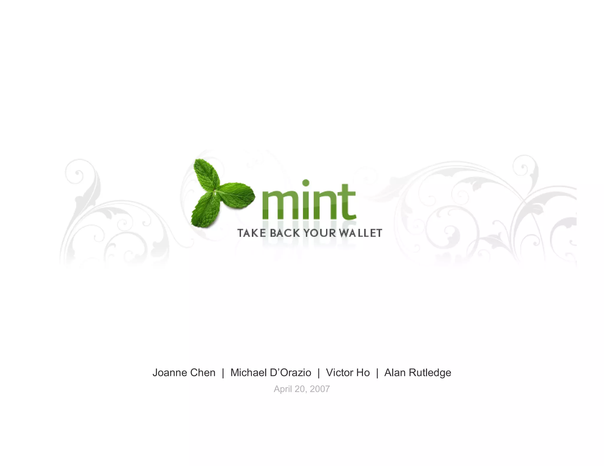 Mint pitch deck slide 1