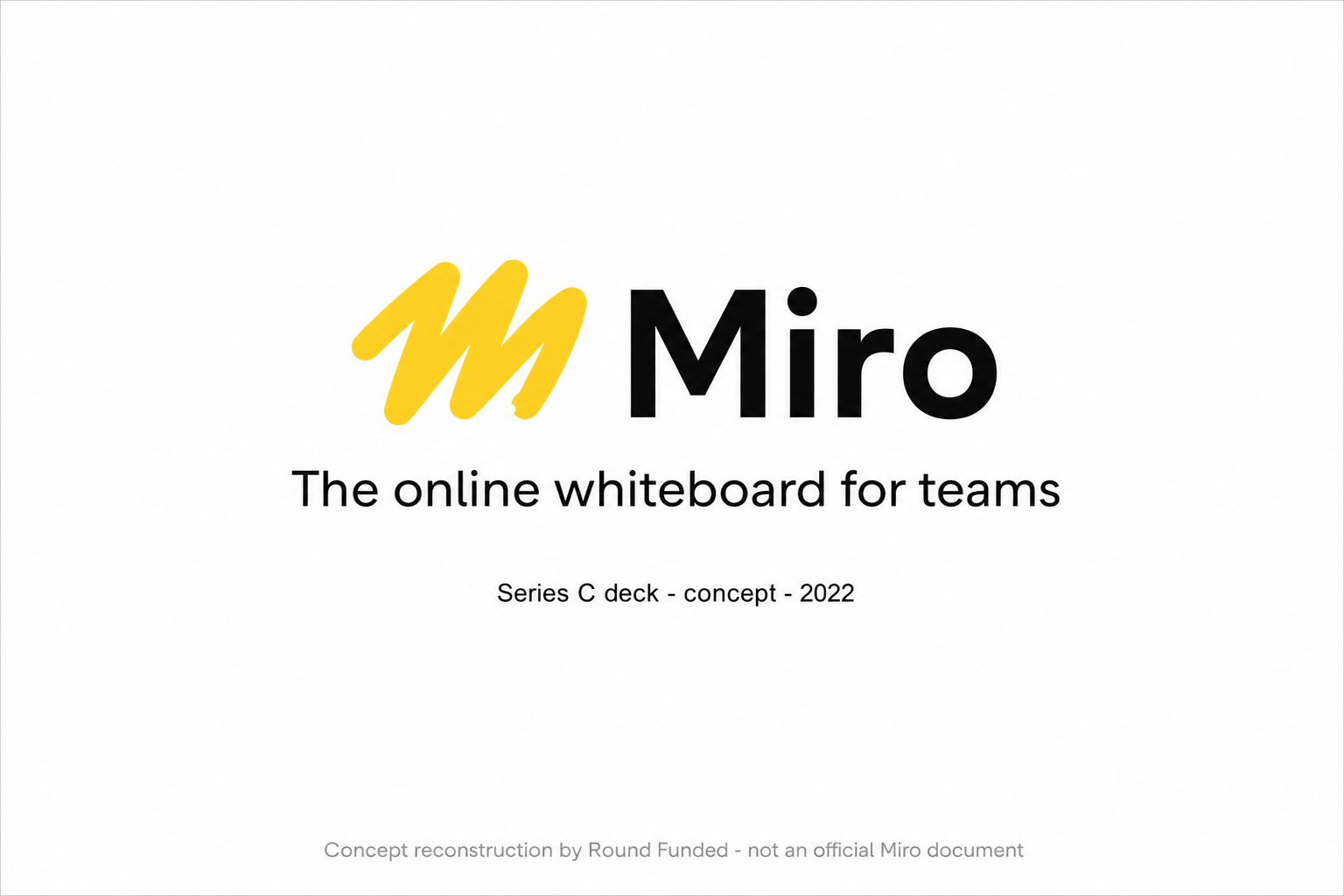 Miro pitch deck slide 1