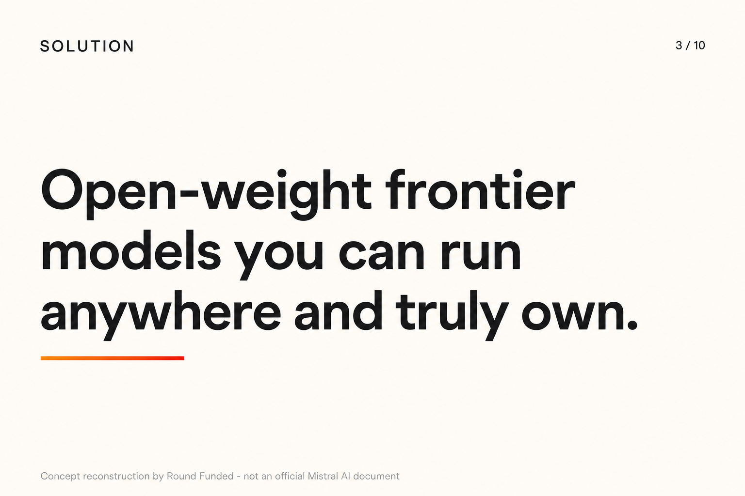 Mistral AI pitch deck slide 3
