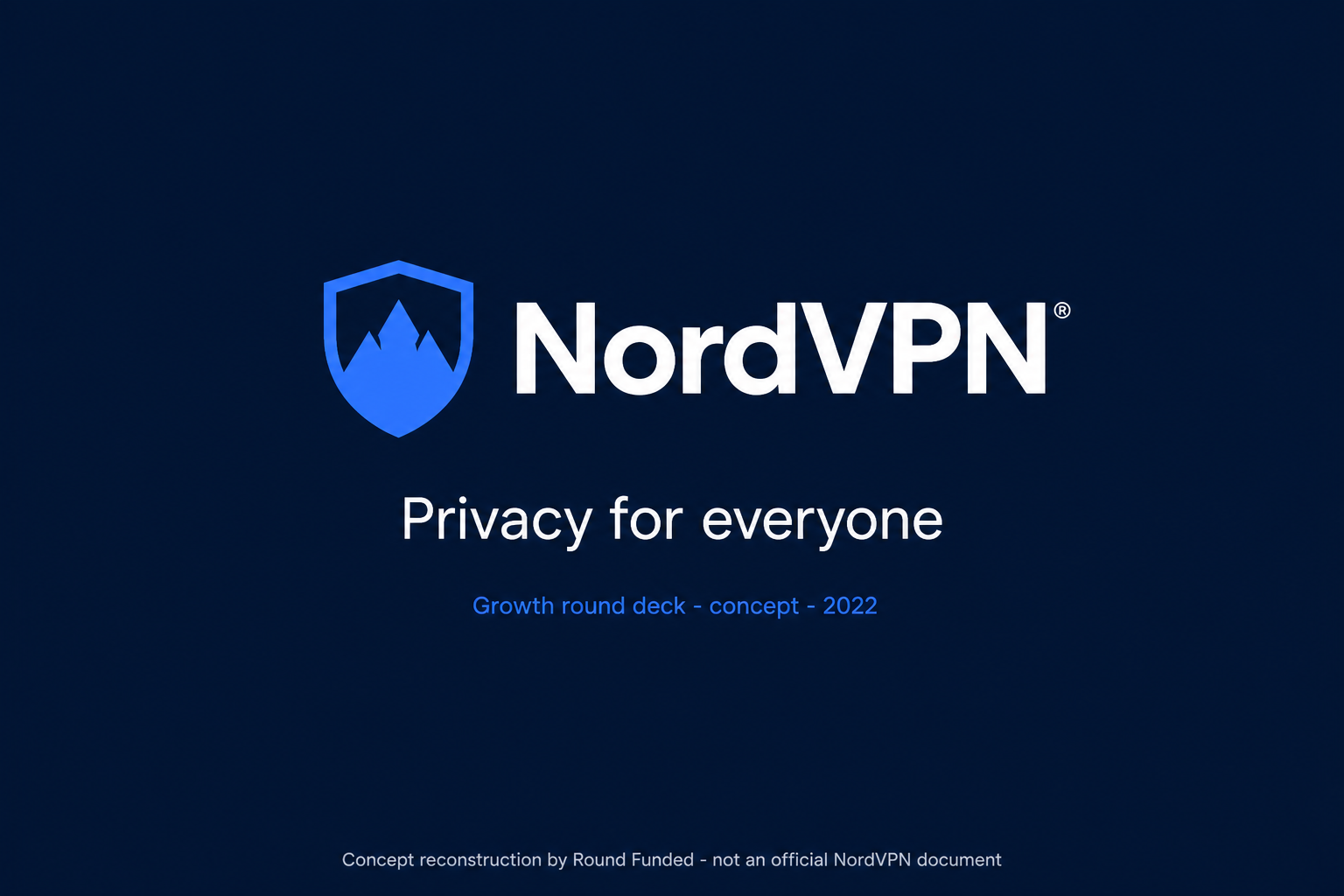 NordVPN pitch deck slide 1