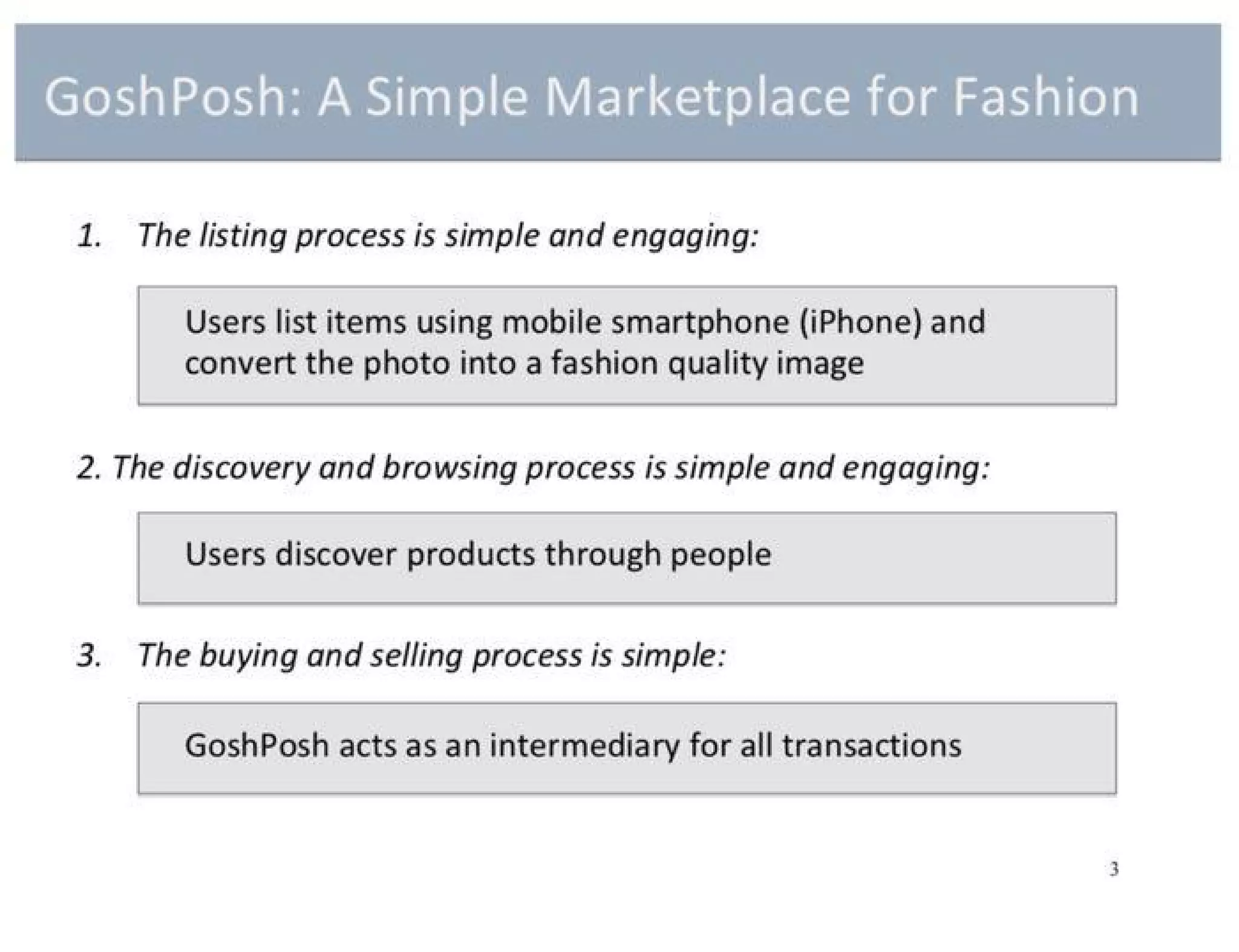 Poshmark pitch deck slide 3