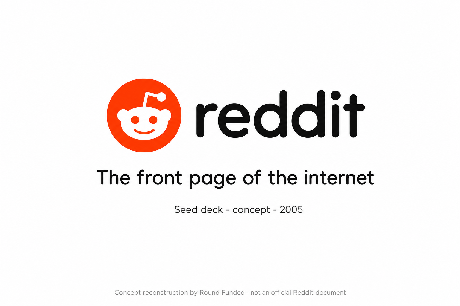 Reddit pitch deck slide 1