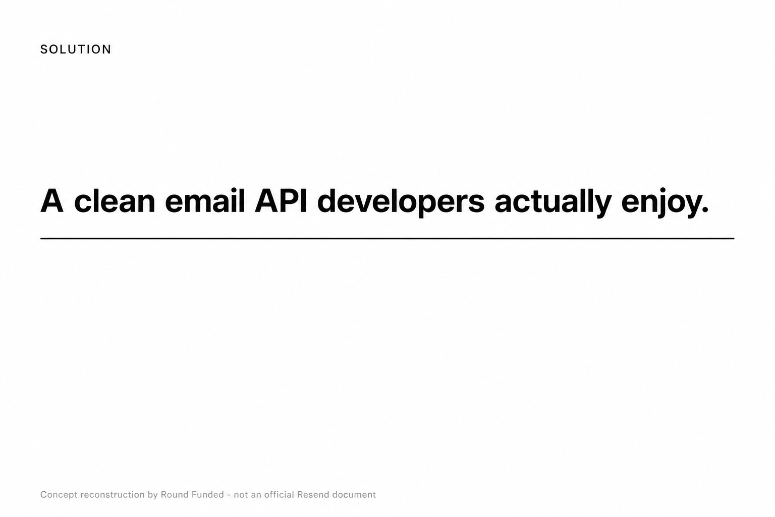 Resend pitch deck slide 3