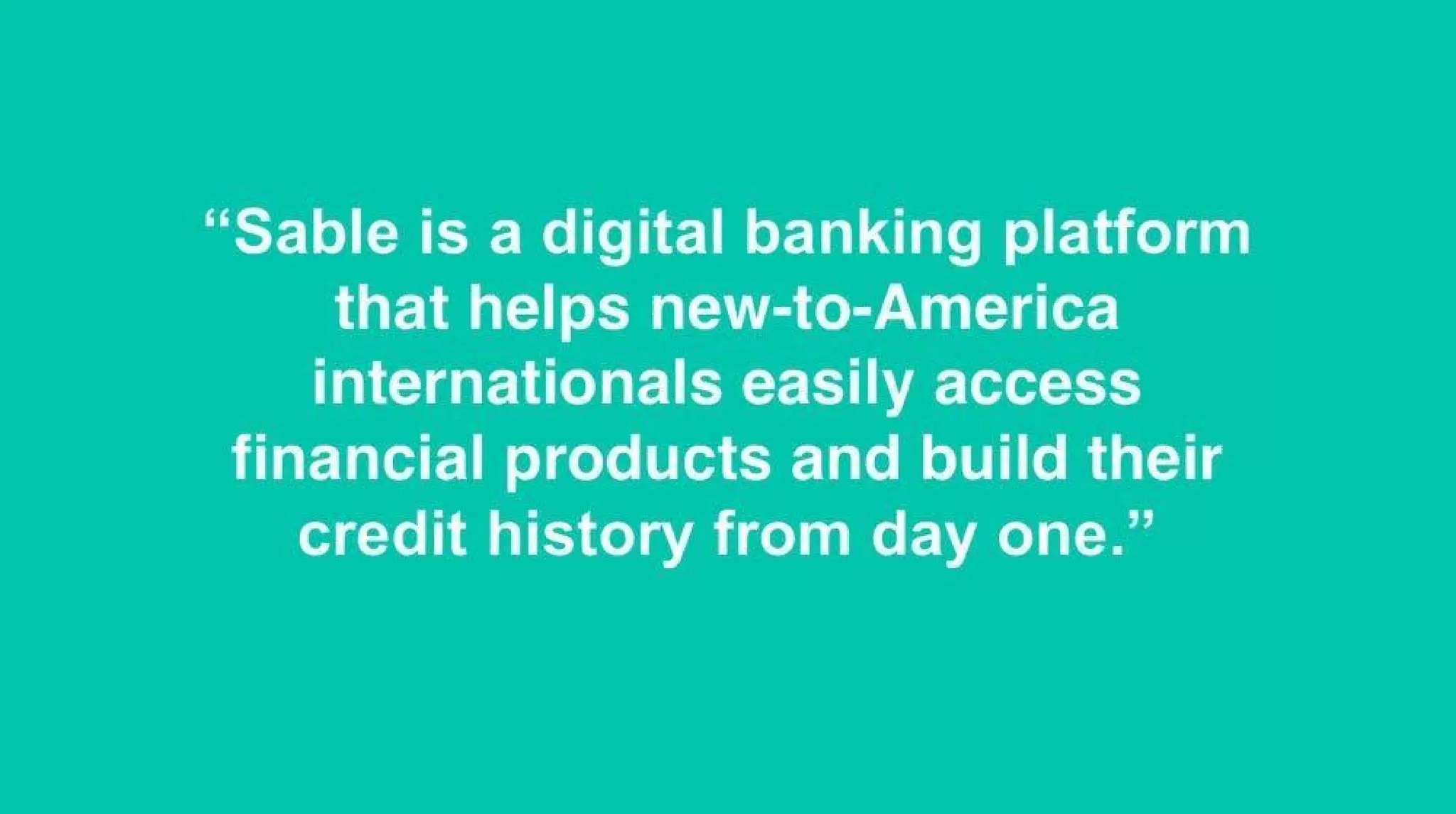 Sable pitch deck slide 2