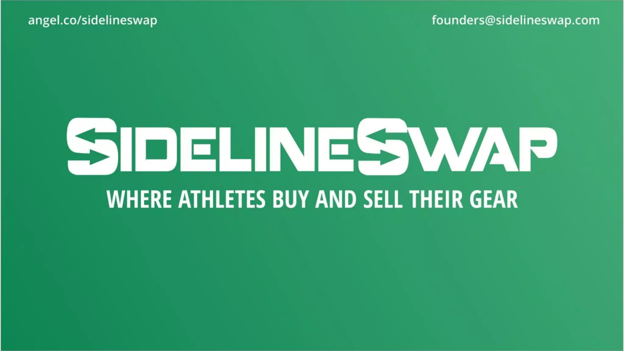 Sideline Swap pitch deck slide 1