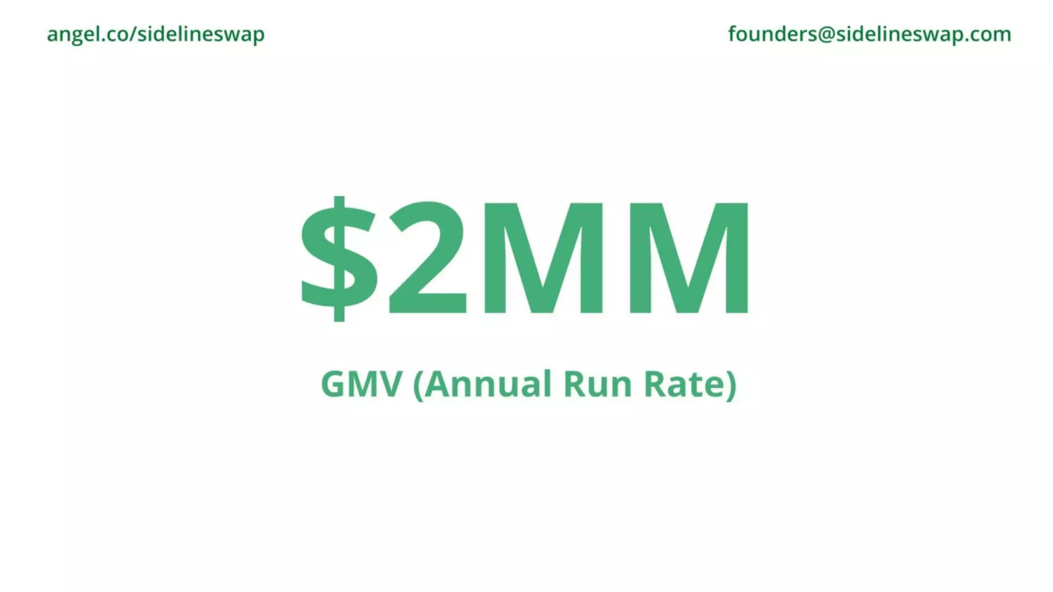 Sideline Swap pitch deck slide 2