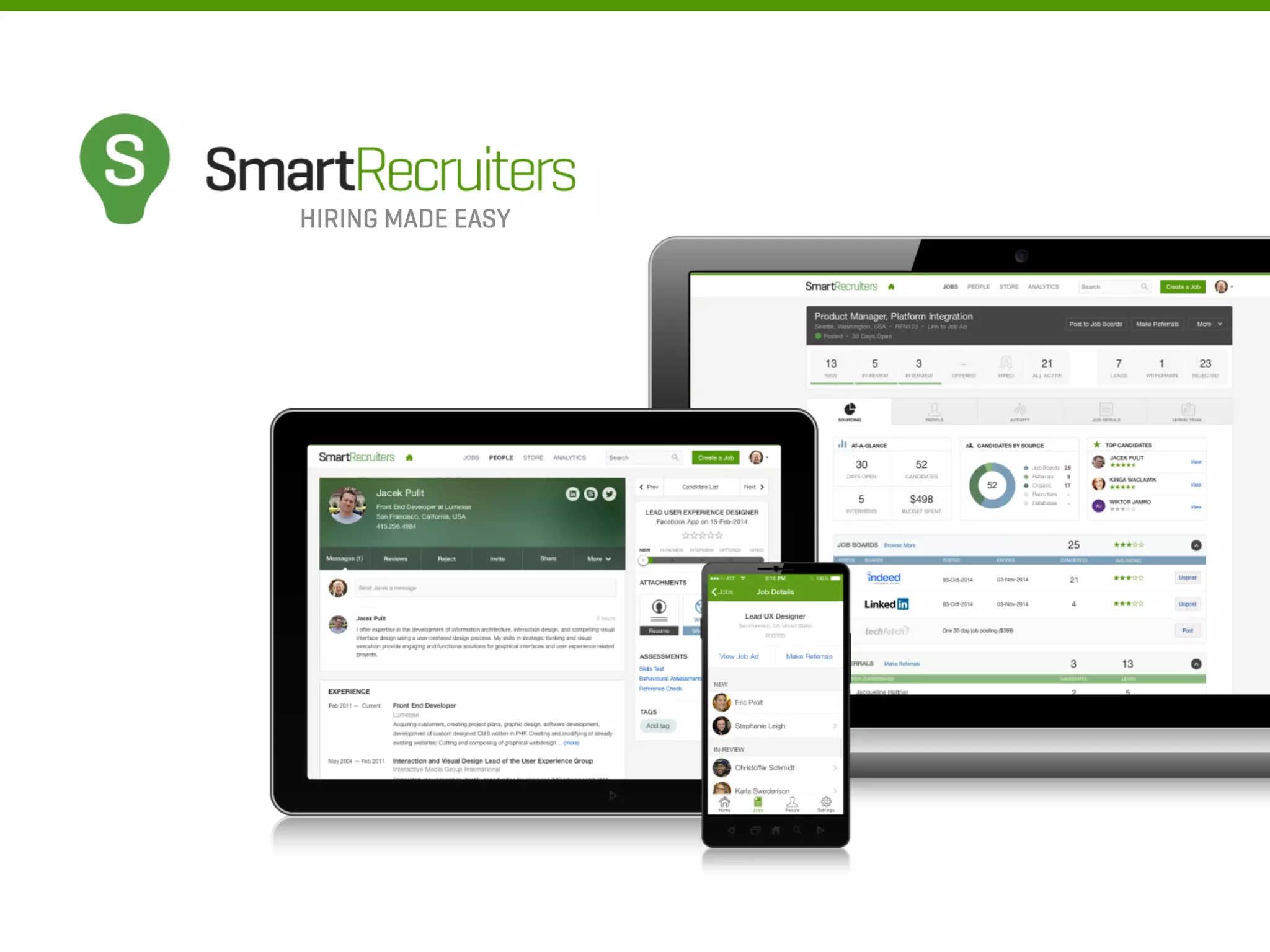 SmartRecruiters pitch deck slide 1