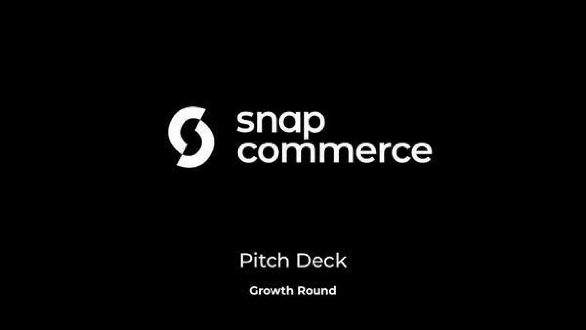 Snapcommerce pitch deck slide 1