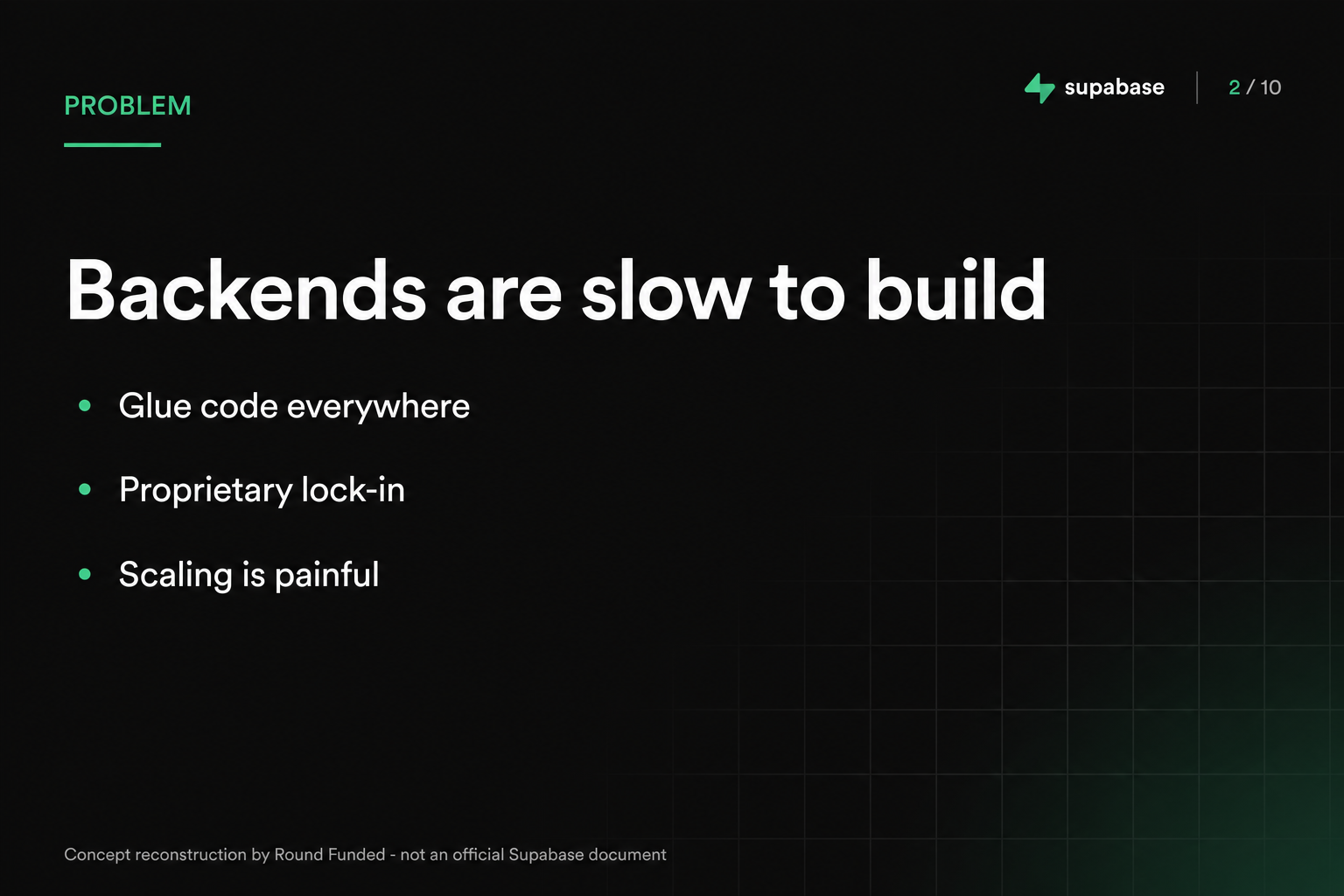 Supabase pitch deck slide 2