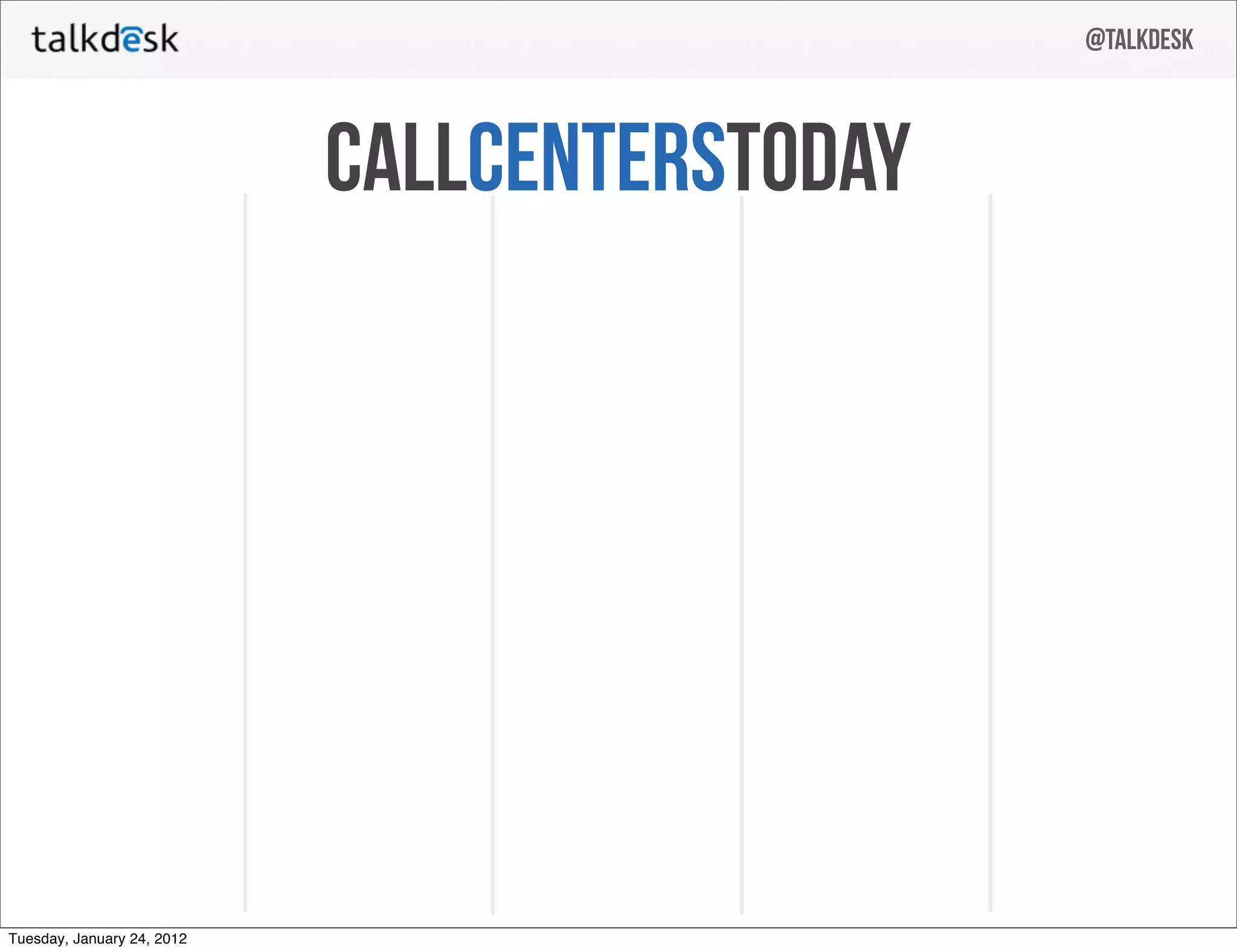Talkdesk pitch deck slide 2