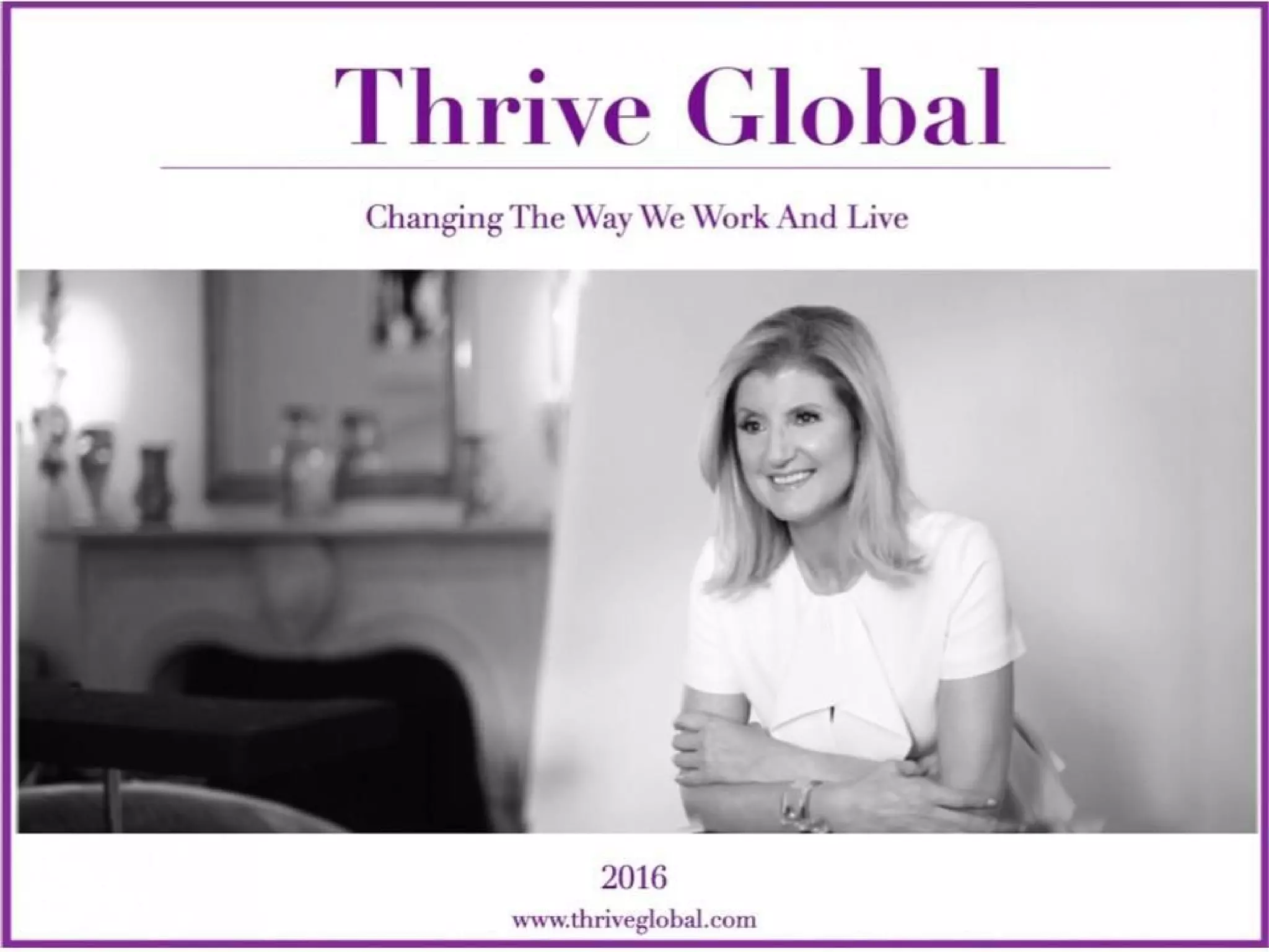 Thrive Global pitch deck slide 1