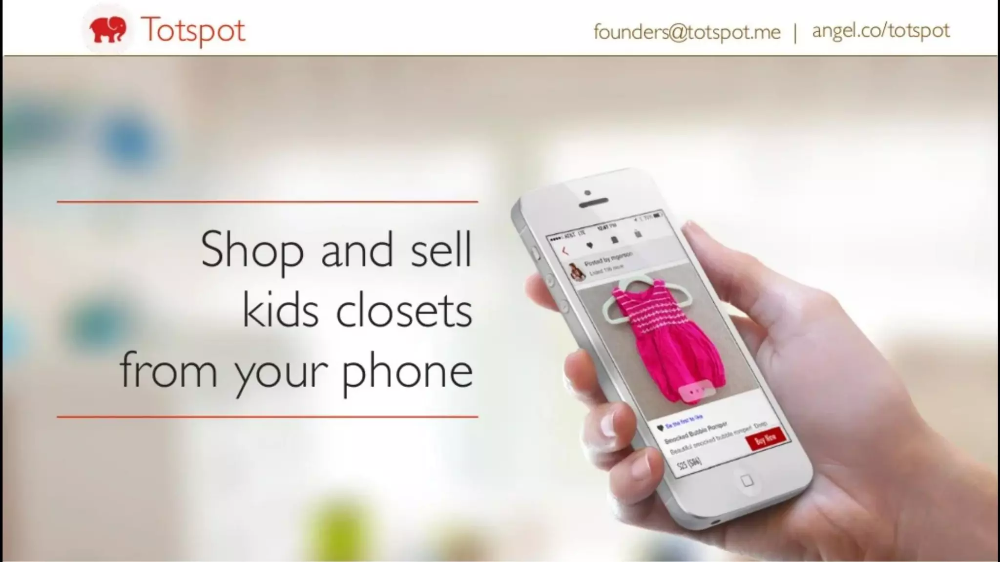 Totspot pitch deck slide 1