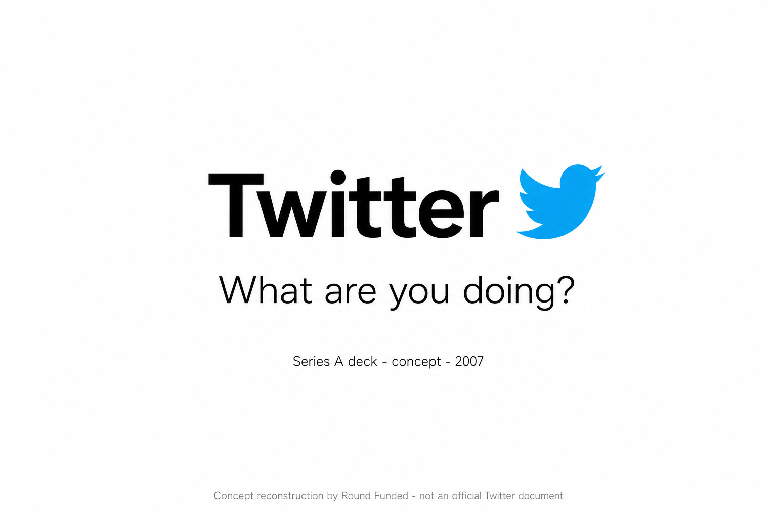 Twitter pitch deck slide 1