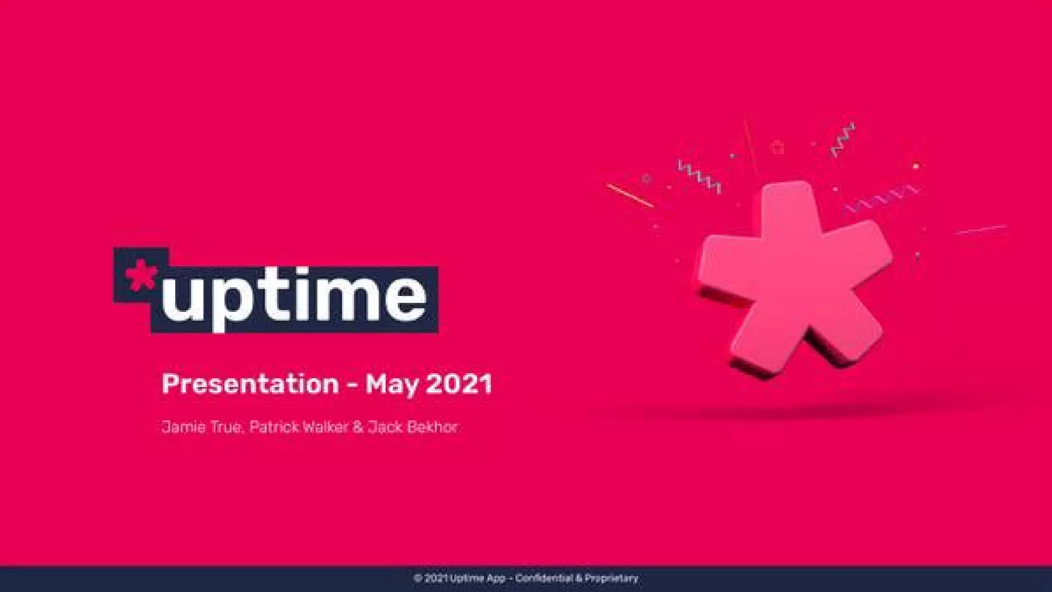 Uptime pitch deck slide 1