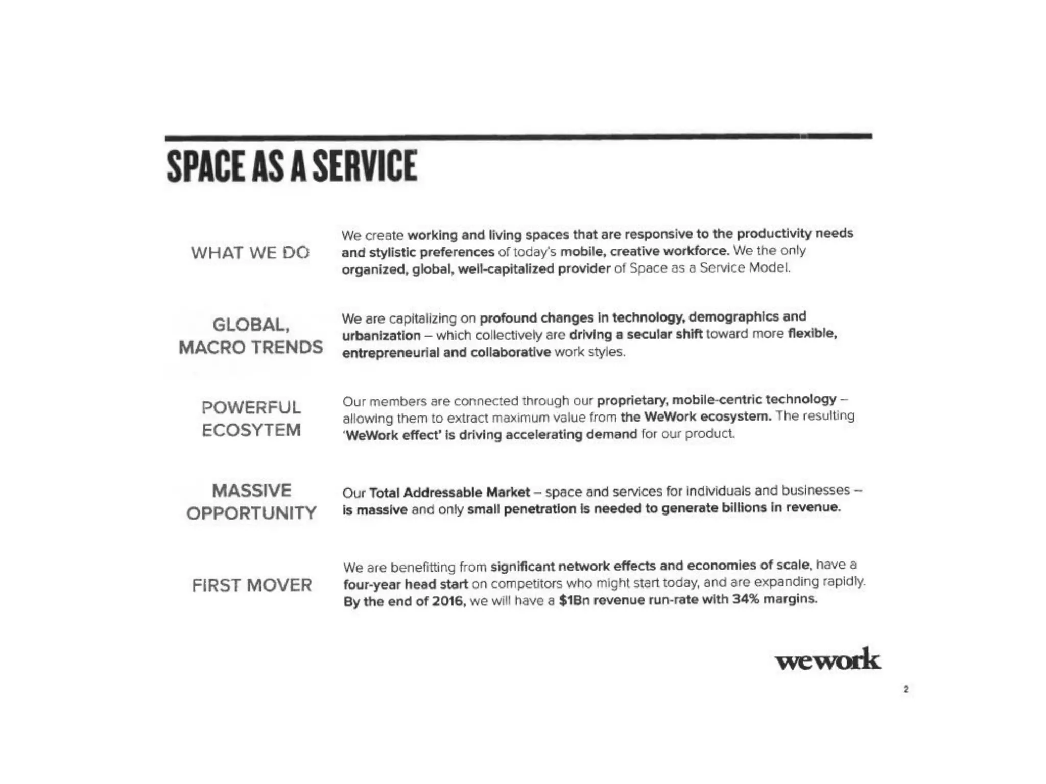 WeWork pitch deck slide 3