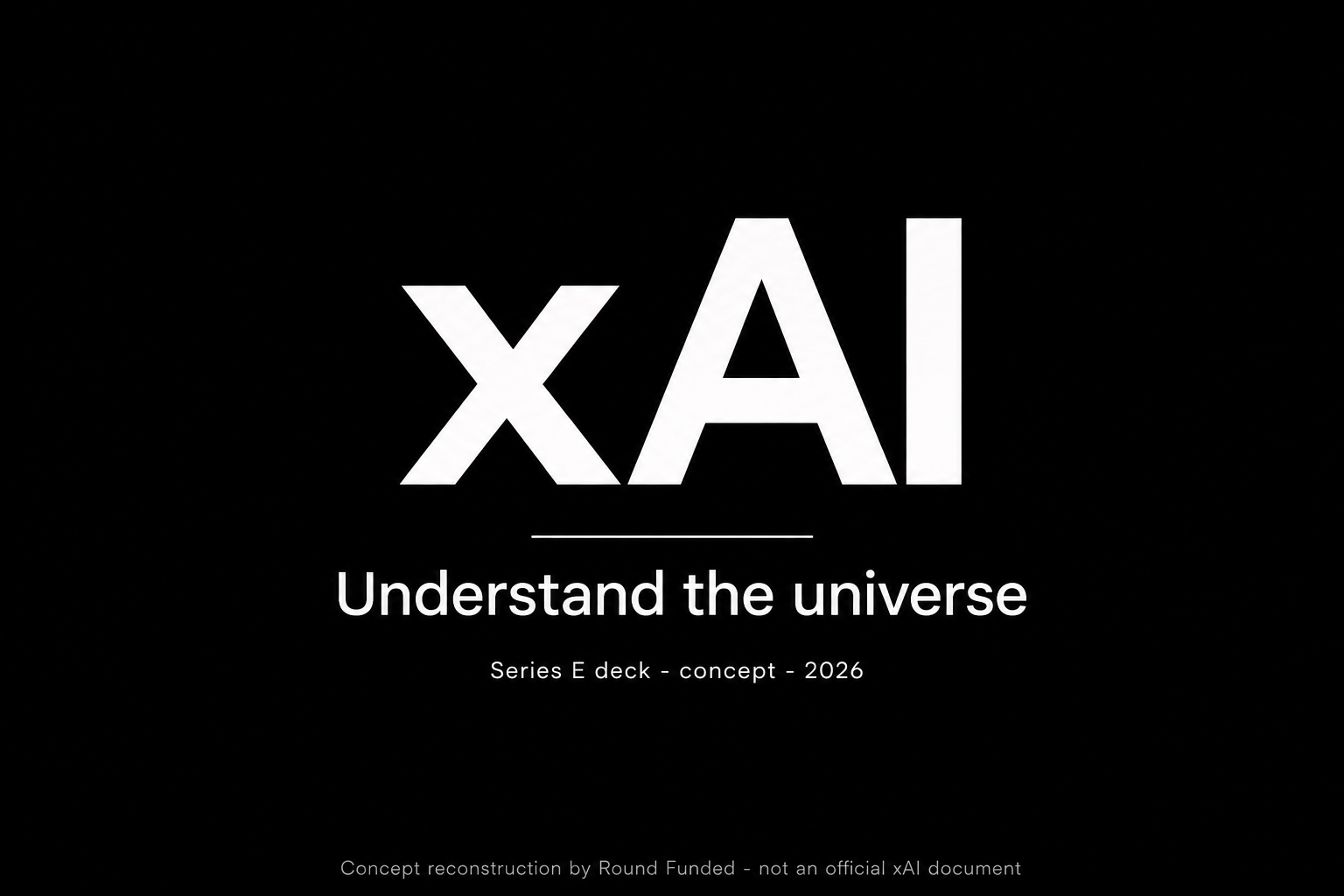 xAI pitch deck slide 1