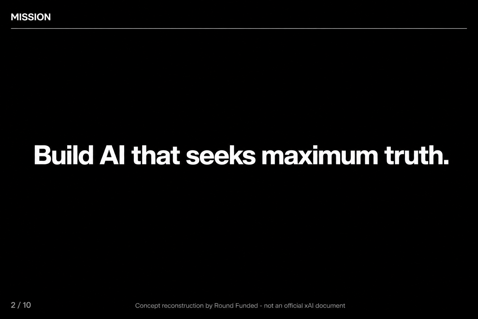xAI pitch deck slide 2