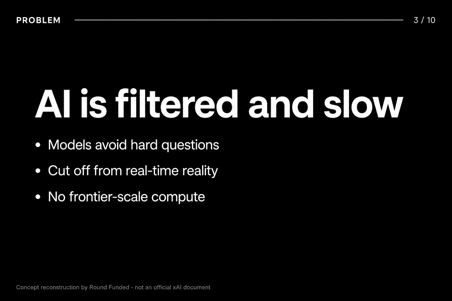 xAI pitch deck slide 3