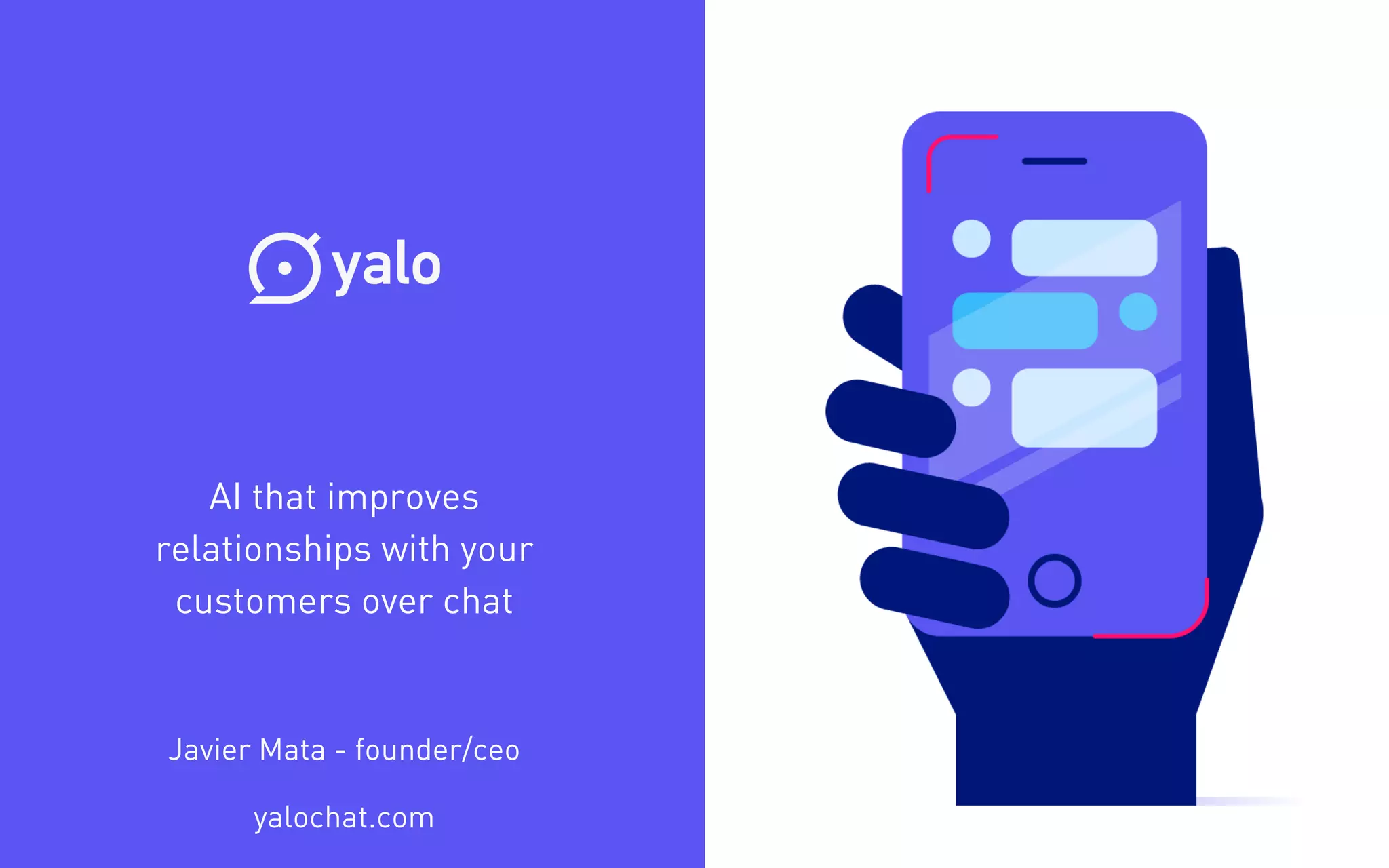 Yalochat pitch deck slide 1