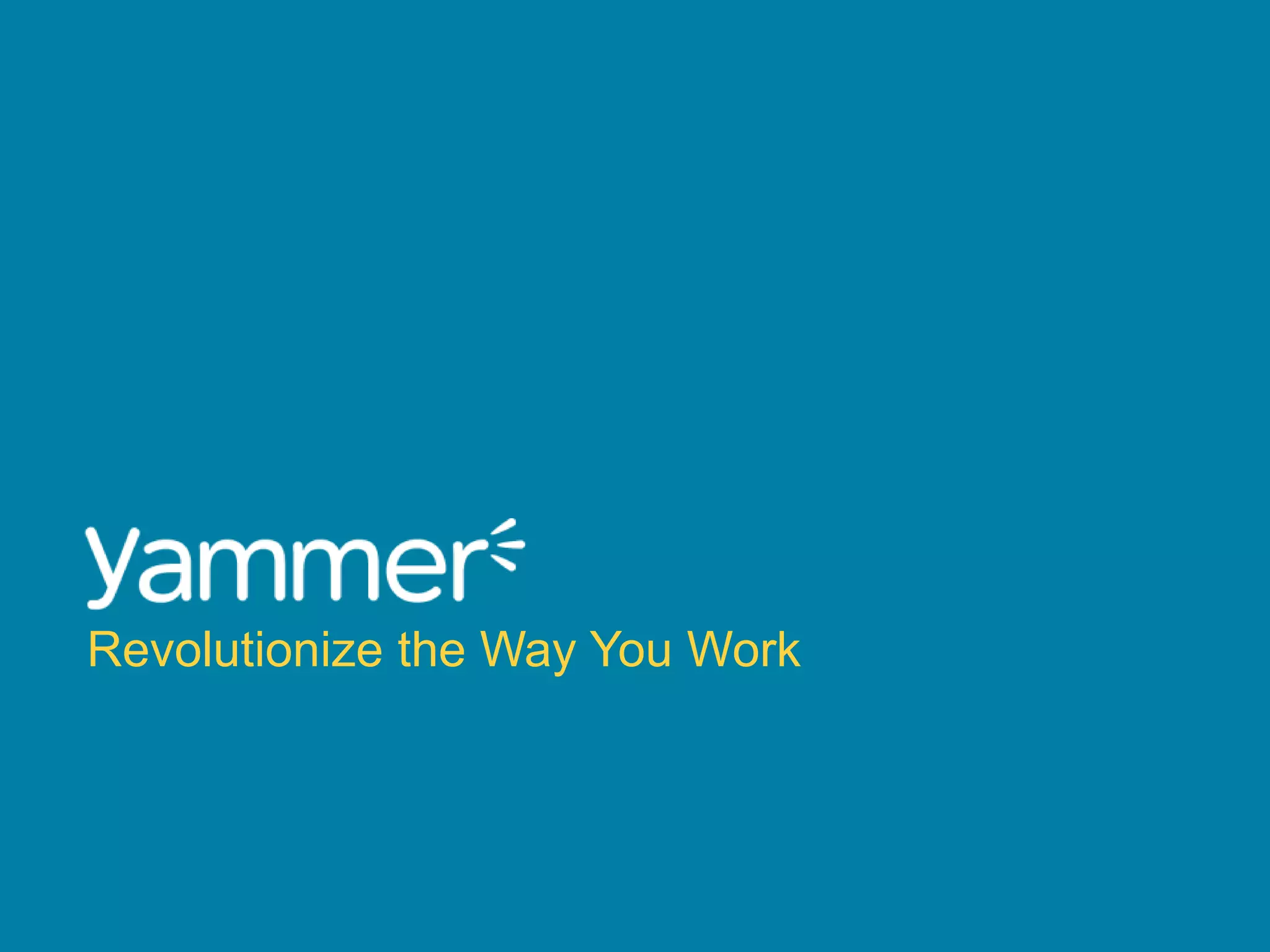 Yammer pitch deck slide 1