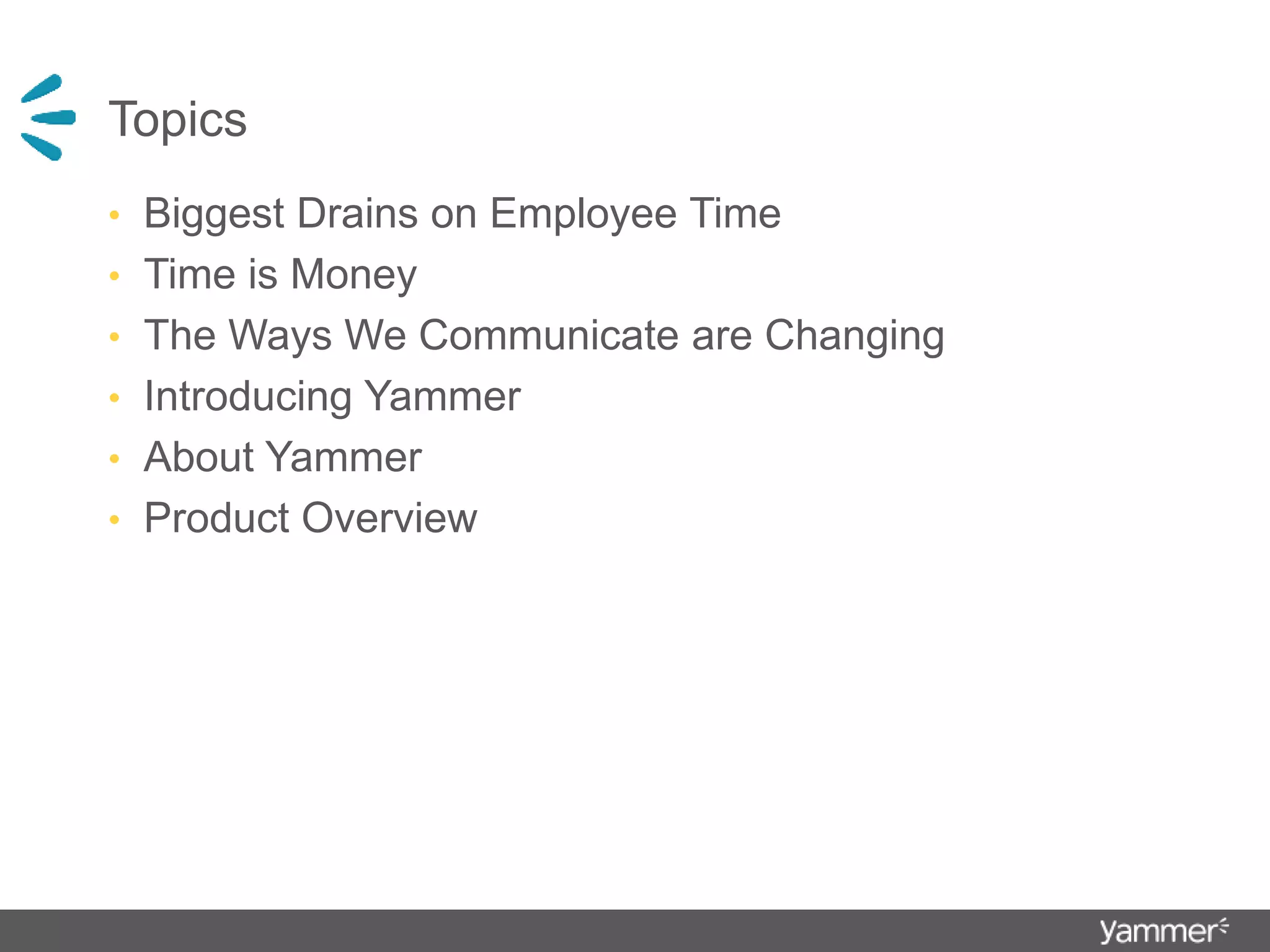 Yammer pitch deck slide 3