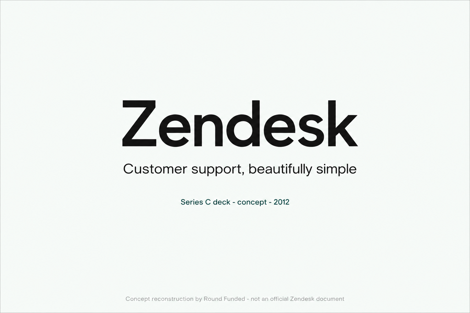 Zendesk pitch deck slide 1